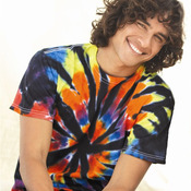 Short Sleeve Rainbow Cut-Spiral T-Shirt