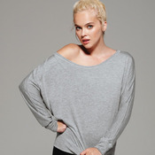 Ladies' Flowy Off Shoulder Long Sleeve Shirt